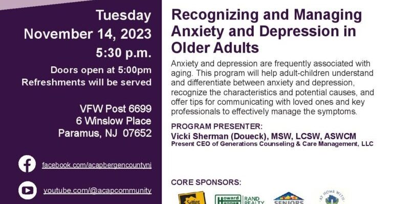 Recognizing and Managing Anxiety and Depression in Older Adults